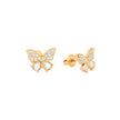 Boucles d'oreilles Alba en acier ovale papillon