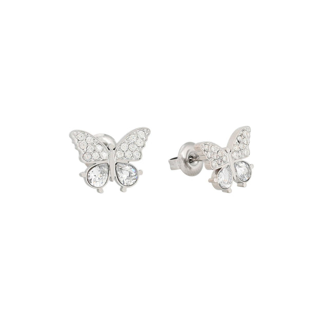 Boucles d'oreilles Alba en acier ovale papillon