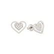 Boucles d'oreilles en acier avec coeur ouvert Alba
