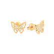 Boucles d'oreilles en acier papillon ouvert Alba