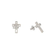 Boucles d'oreilles en acier croix ouvert Alba