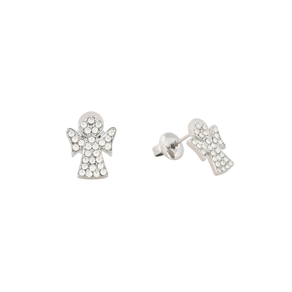 Boucles d'oreilles en acier ange brillants Alba