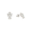Boucles d'oreilles en acier ange brillants Alba
