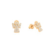 Boucles d'oreilles en acier ange brillants Alba