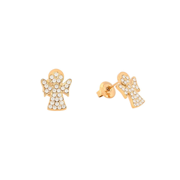 Boucles d'oreilles en acier ange brillants Alba