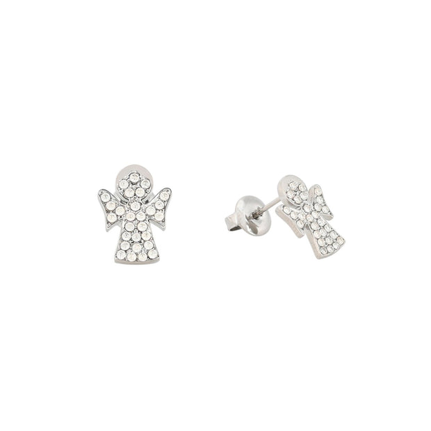 Boucles d'oreilles en acier ange brillants Alba