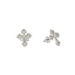 Boucles d'oreilles en acier croix brillants Alba