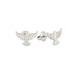 Boucles d'oreilles en acier oiseau brillants Alba