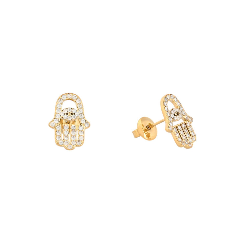 Boucles d'oreilles en acier main Alba