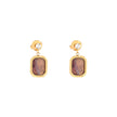 Boucles d'oreilles pendantes en acier rectangulaire Alba