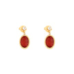 Boucles d'oreilles pendantes en acier ovale Alba
