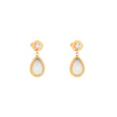 Boucles d'oreilles pendantes en acier goutte Alba