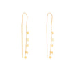 Boucles d'oreilles Alba en acier long étoiles