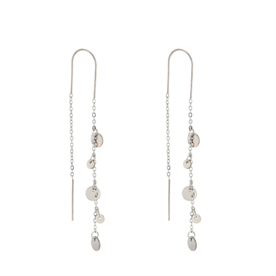 Boucles d'oreilles Alba en acier long rond