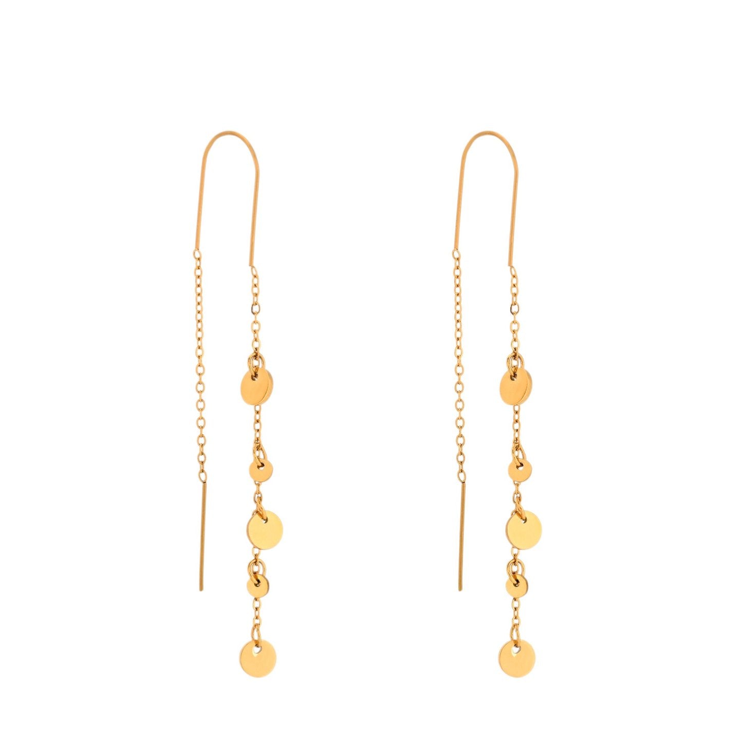 Boucles d'oreilles Alba en acier long rond