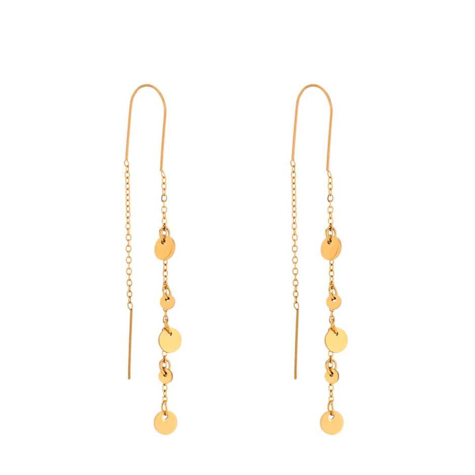 Boucles d'oreilles Alba en acier long rond