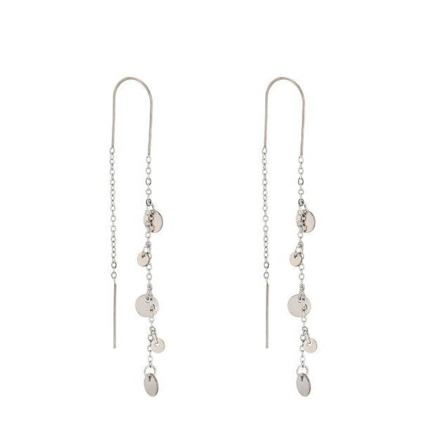 Boucles d'oreilles Alba en acier long rond