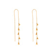 Boucles d'oreilles Alba en acier long triangles