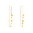 Boucles d'oreilles Alba en acier long coeur