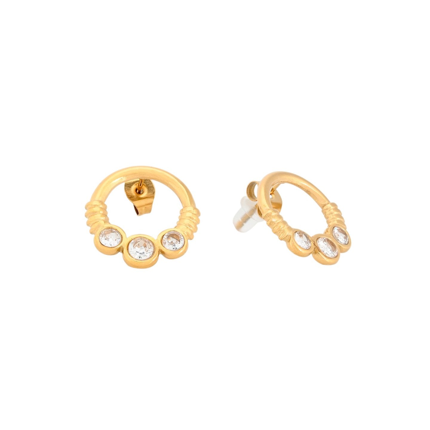 Boucles d'oreilles Esmée en acier ronds