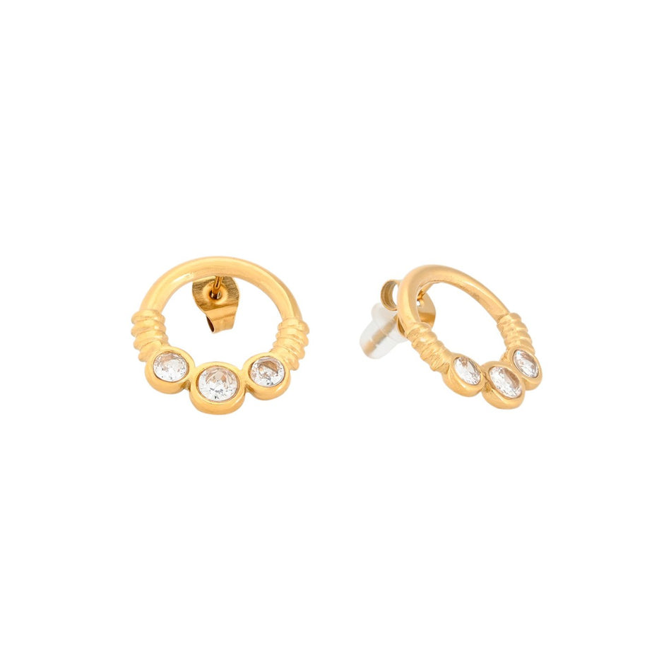 Boucles d'oreilles Esmée en acier ronds