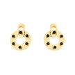 Boucles d'oreilles Esmée en acier rond noir