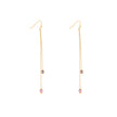 Boucles d'oreilles Alba en acier pierre suspendu