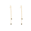 Boucles d'oreilles Alba en acier pierre suspendu