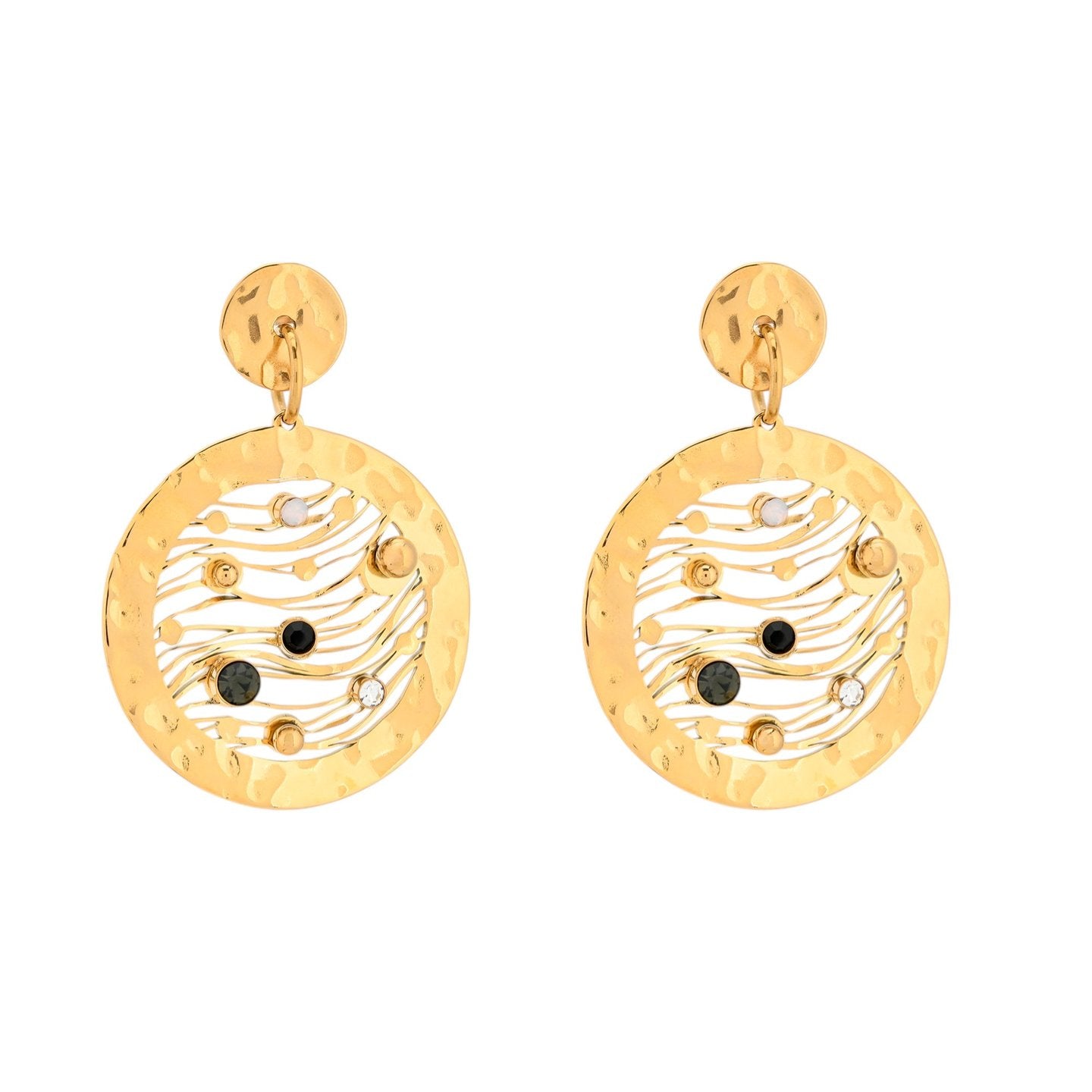 Boucles d'oreilles Esmée en acier rond coloré