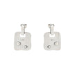 Boucles d'oreilles Esmée en acier carré transparents