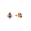 Boucles d'oreilles S925 ovale lila
