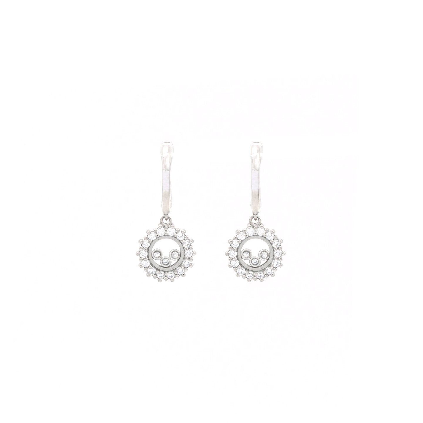 Boucles d'oreilles semi précieuses rond irrégulier Luna