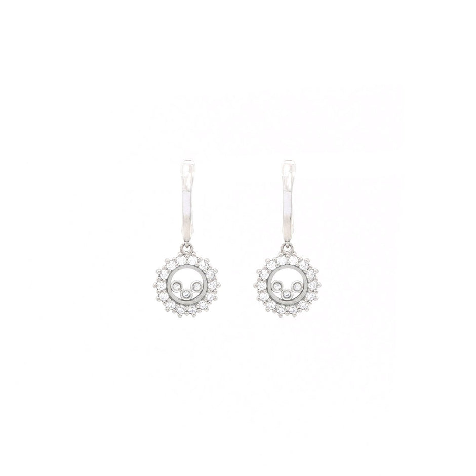 Boucles d'oreilles semi précieuses rond irrégulier Luna