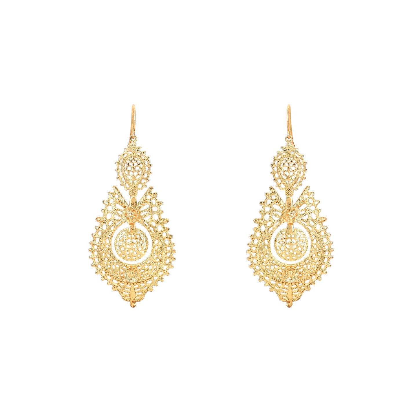 Boucles d'oreilles Aria semi précieuse rainha