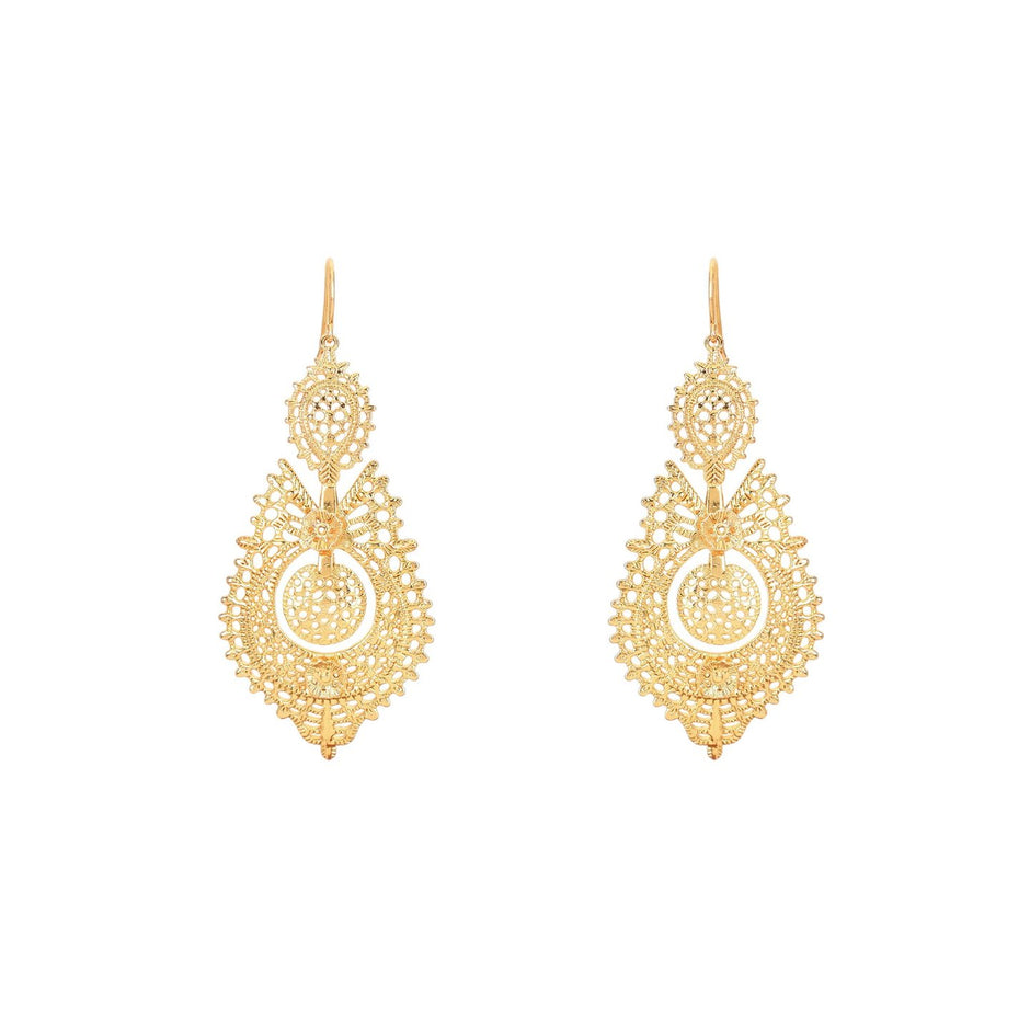 Boucles d'oreilles Aria semi précieuse rainha
