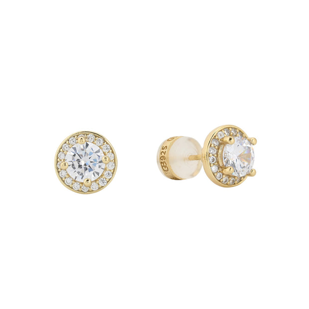 Boucles d'oreilles Luxury rondes avec zirconias