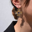 Boucles d'oreilles Aria Portugal croix de malta bleue