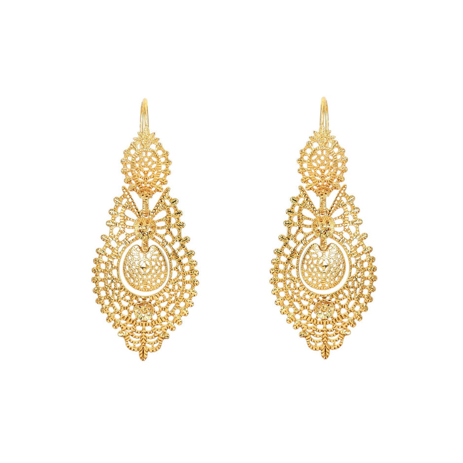 Boucles d'oreilles Aria semi précieuse rainha