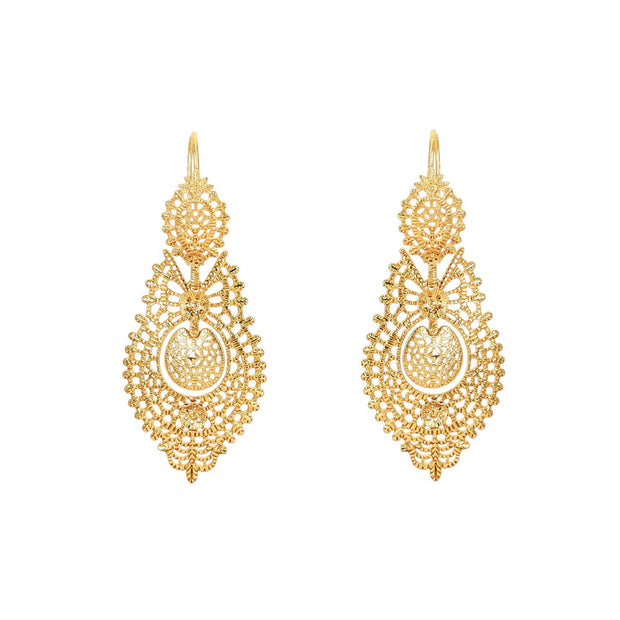 Boucles d'oreilles Aria semi précieuse rainha