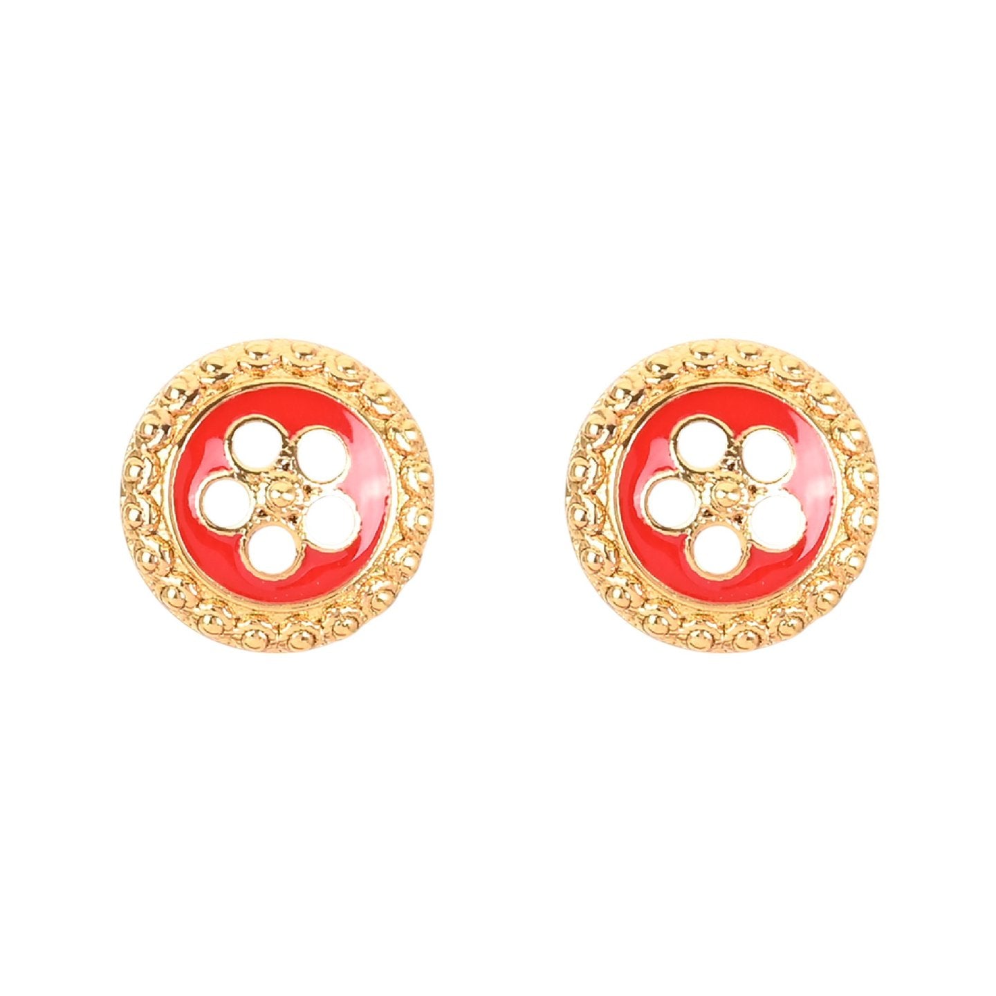 Boucles d'oreilles Aria fleur traditionnel plaqué or