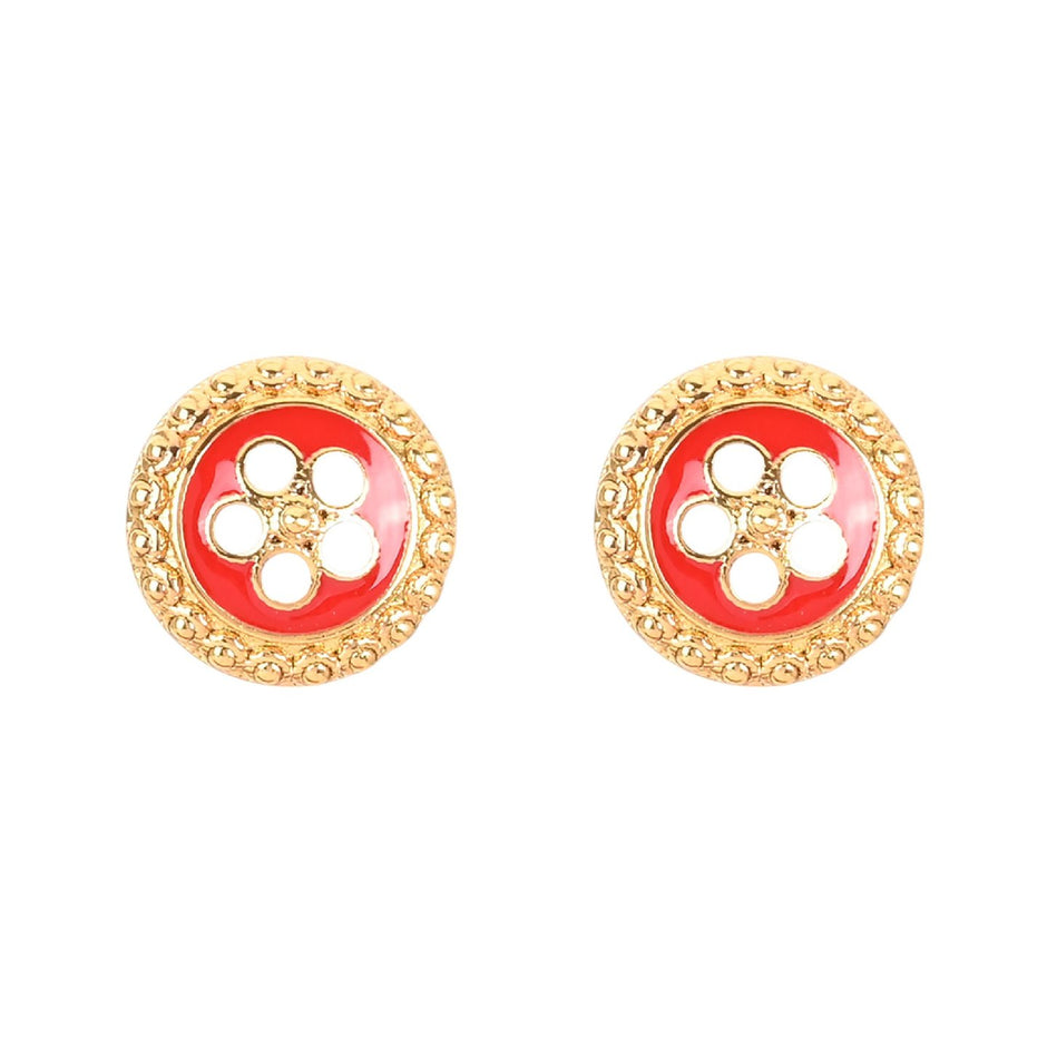 Boucles d'oreilles Aria fleur traditionnel plaqué or