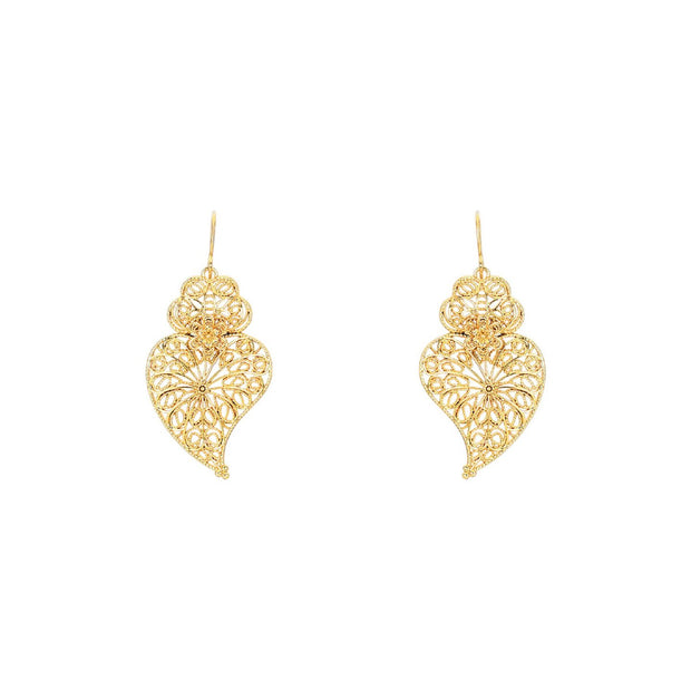Boucles d’oreilles Aria semi précieuse coração de viana tournesol