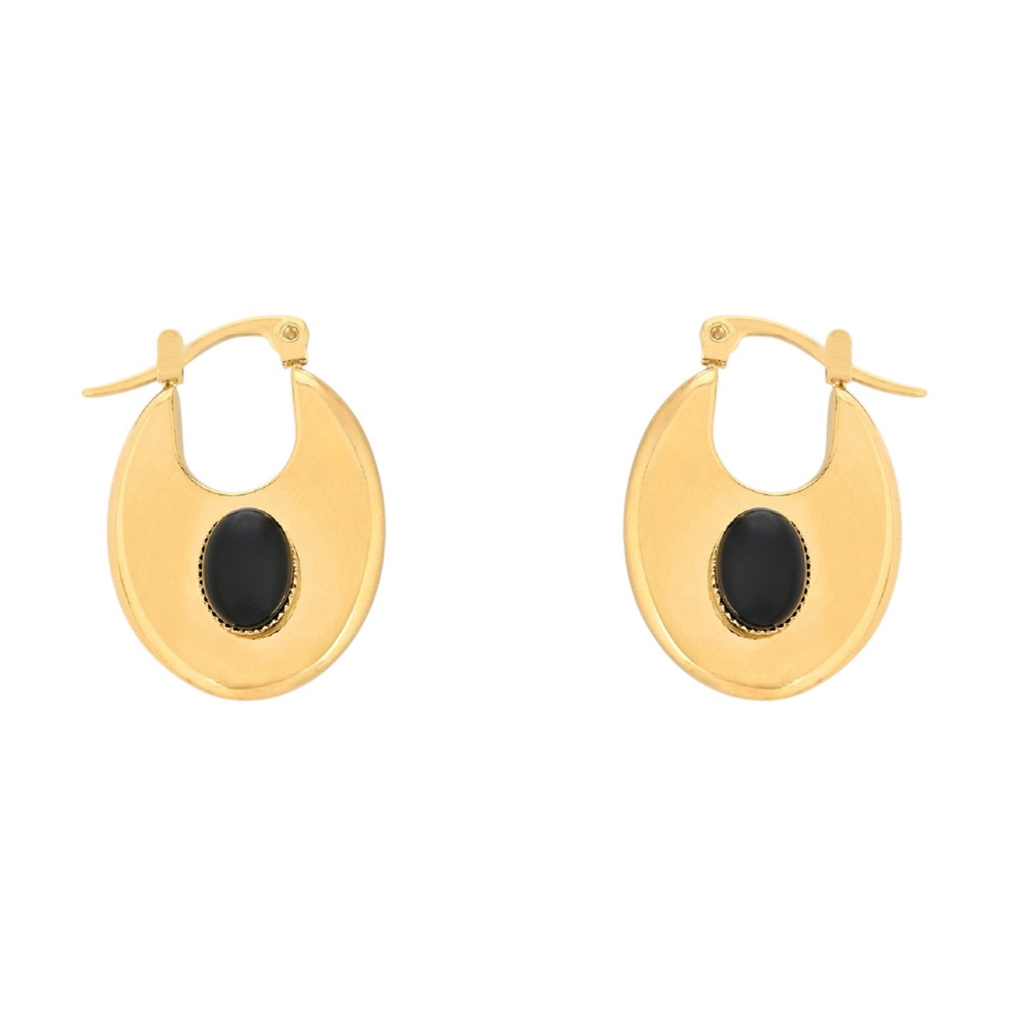 Boucles d'oreilles Esmée acier ovale simple