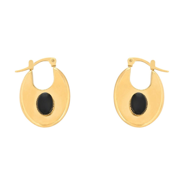 Boucles d'oreilles Esmée acier ovale simple