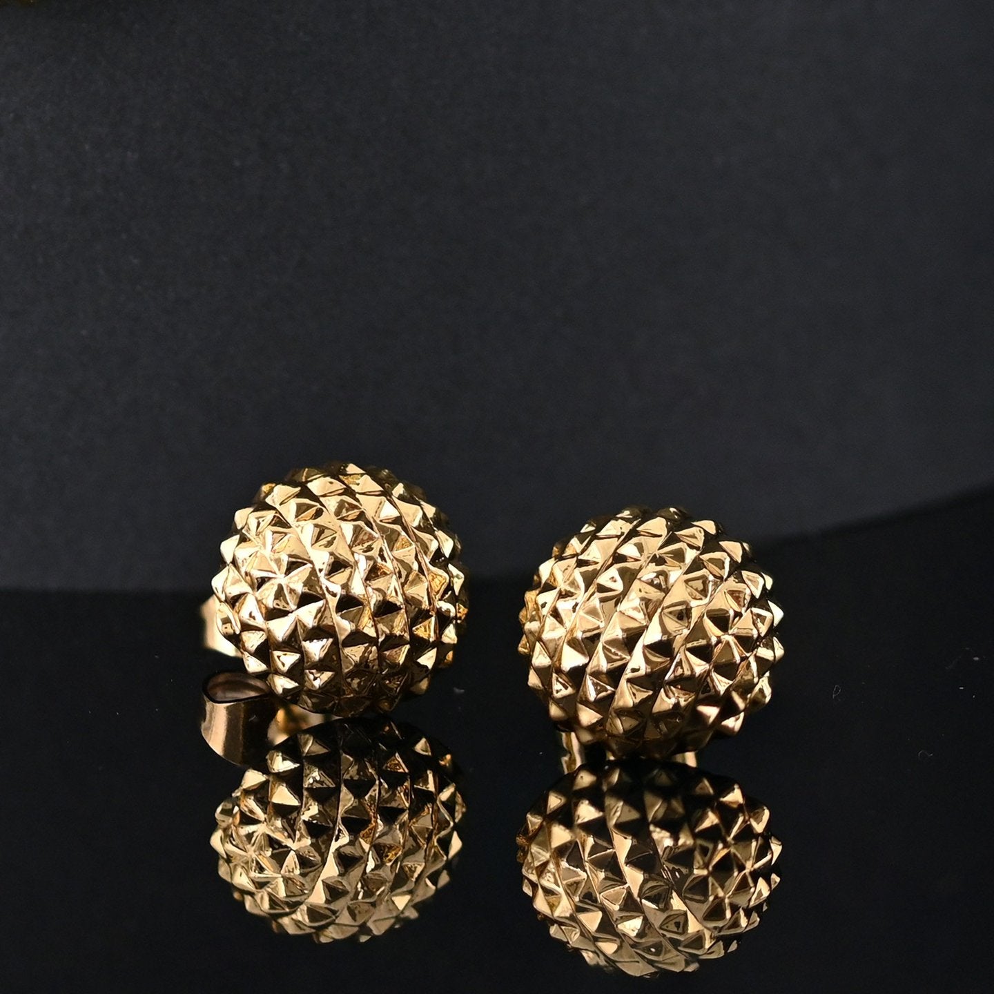 Boucles d'oreilles Luna simples avec texture