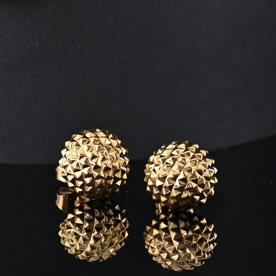 Boucles d'oreilles Luna simples avec texture