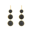 Boucles d'oreilles Luna pierre ronde