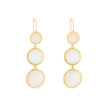 Boucles d'oreilles Luna pierre ronde