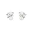 Boucles d'oreilles Luna avec zircones et perles