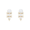 Boucles d'oreilles Luna trio de perles